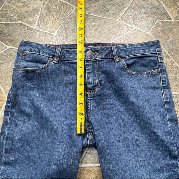 Talbots Signature Crop Flare Petite Jean Capris - Picture 11 of 14